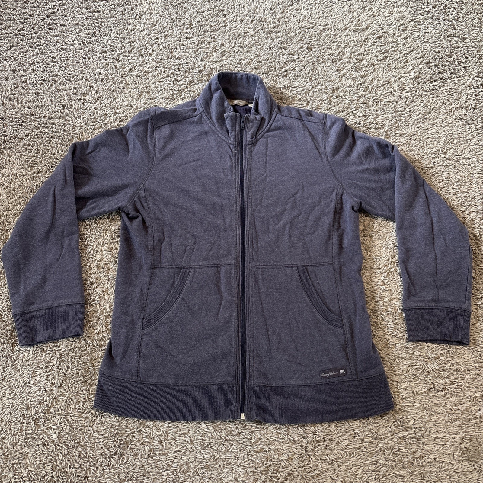 Tommy Bahama Jacket Womens Large 1214 Purple Fleece Full Zip W Pockets Jacket
